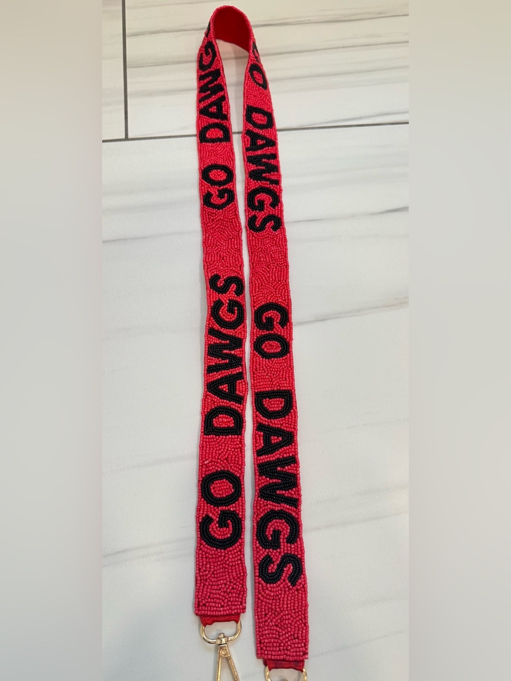 Stadium graduation UGA Georgia bag with the beaded straps